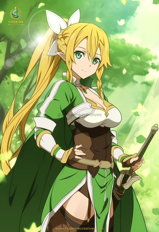 Digital Odyssey Series - 001 (Leafa-Inspired)| Premium Anime Metal Print — For True Collectors