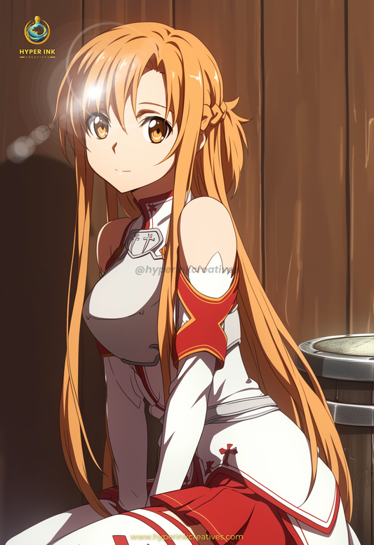 Digital Odyssey Series - 002 (Asuna-Inspired)| Premium Anime Metal Print — For True Collectors