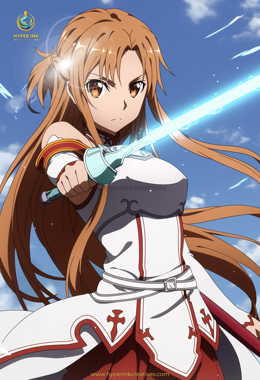 Digital Odyssey Series - 001 (Asuna-Inspired)| Premium Anime Metal Print — For True Collectors