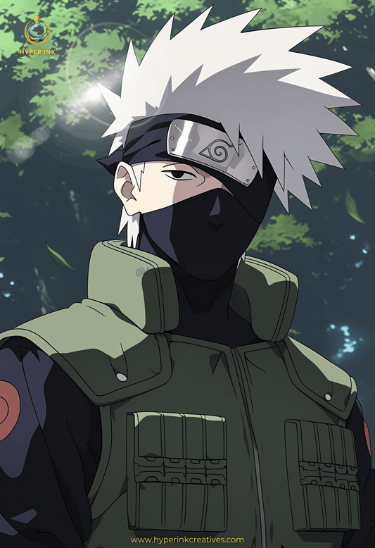 Shinobi's Legacy Series - 001 (Kakashi-Inspired)| Premium Anime Metal Print — For True Collectors