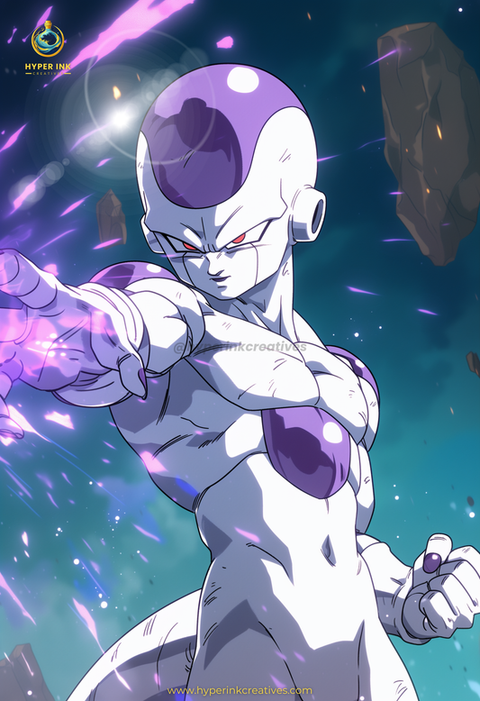 Super Force Series - 002 (Frieza-Inspired) | Premium Anime Metal Print — For True Collectors