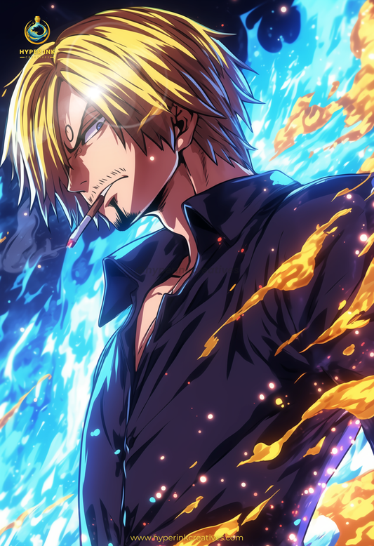 Pirate King Series - 002 (Sanji-Inspired)| Premium Anime Metal Print — For True Collectors