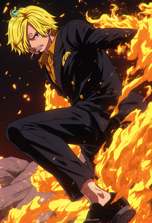 Pirate King Series - 003 (Sanji-Inspired)| Premium Anime Metal Print — For True Collectors