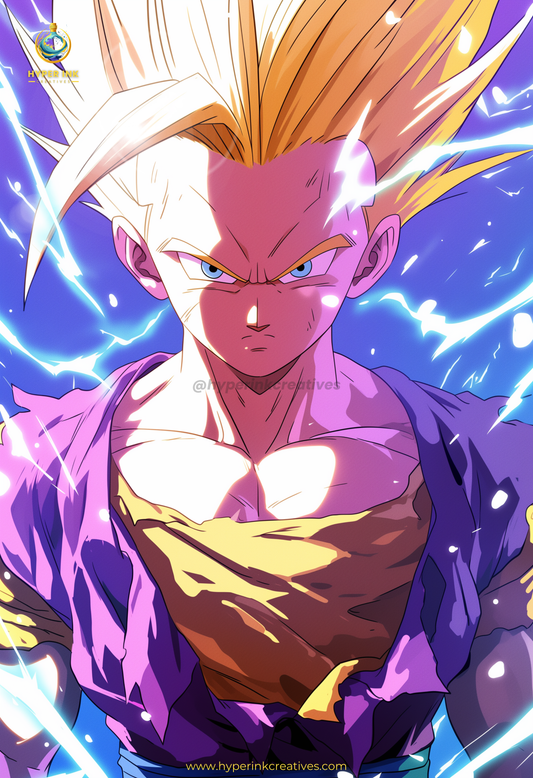 Super Force Series - 002 (Gohan-Inspired) | Premium Anime Metal Print — For True Collectors