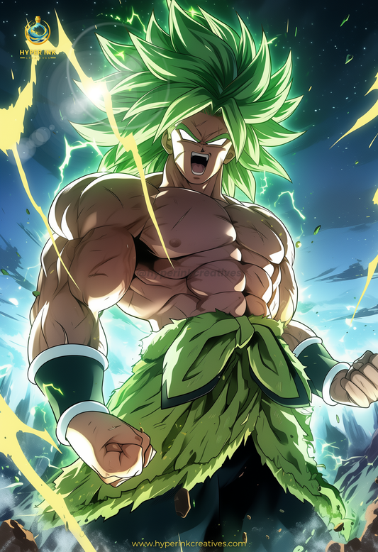 Super Force Series - 001 (Broly-Inspired) | Premium Anime Metal Print — For True Collectors