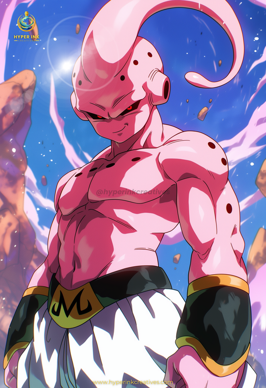 Super Force Series - 001 (Kid Buu-Inspired) | Premium Anime Metal Print — For True Collectors