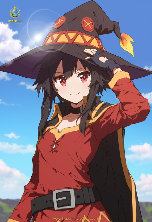 Blessed Chaos Series - 002 (Megumin-Inspired)| Premium Anime Metal Print — For True Collectors