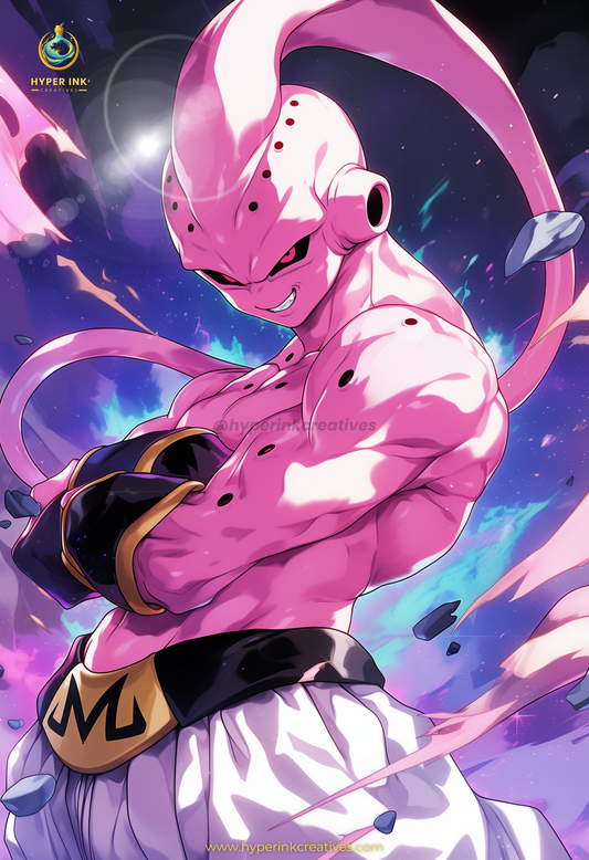 Super Force Series - 002 (Kid Buu-Inspired) | Premium Anime Metal Print — For True Collectors