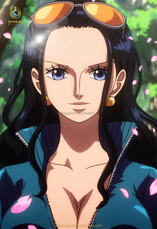 Pirate King Series - 003 (Robin-Inspired)| Premium Anime Metal Print — For True Collectors