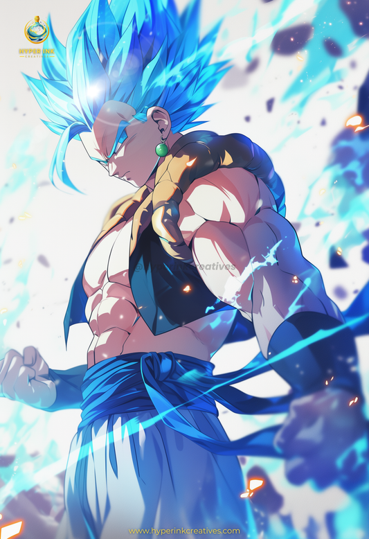 Super Force Series - 001 (Gogeta-Inspired) | Premium Anime Metal Print — For True Collectors