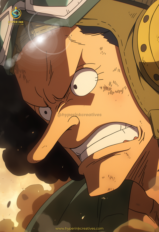 Pirate King Series - 002 (Usopp-Inspired)| Premium Anime Metal Print — For True Collectors