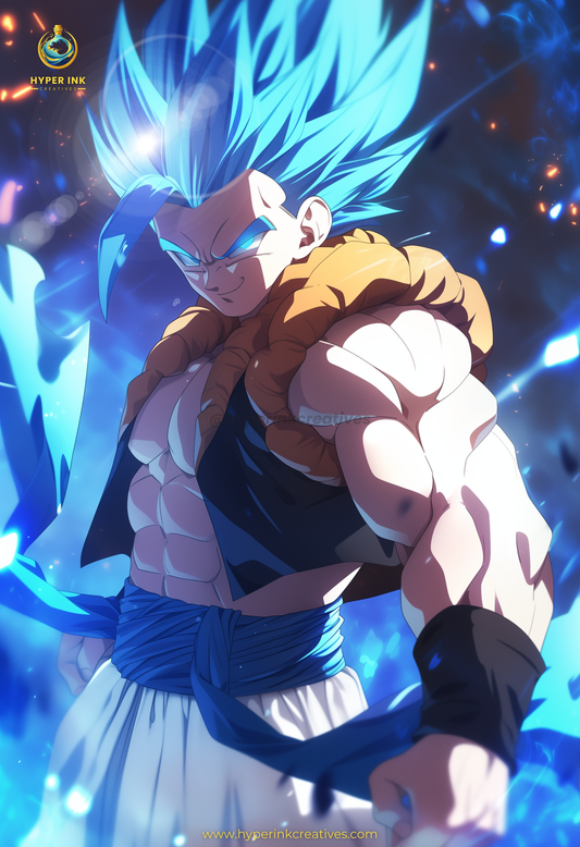 Super Force Series - 002 (Gogeta-Inspired) | Premium Anime Metal Print — For True Collectors