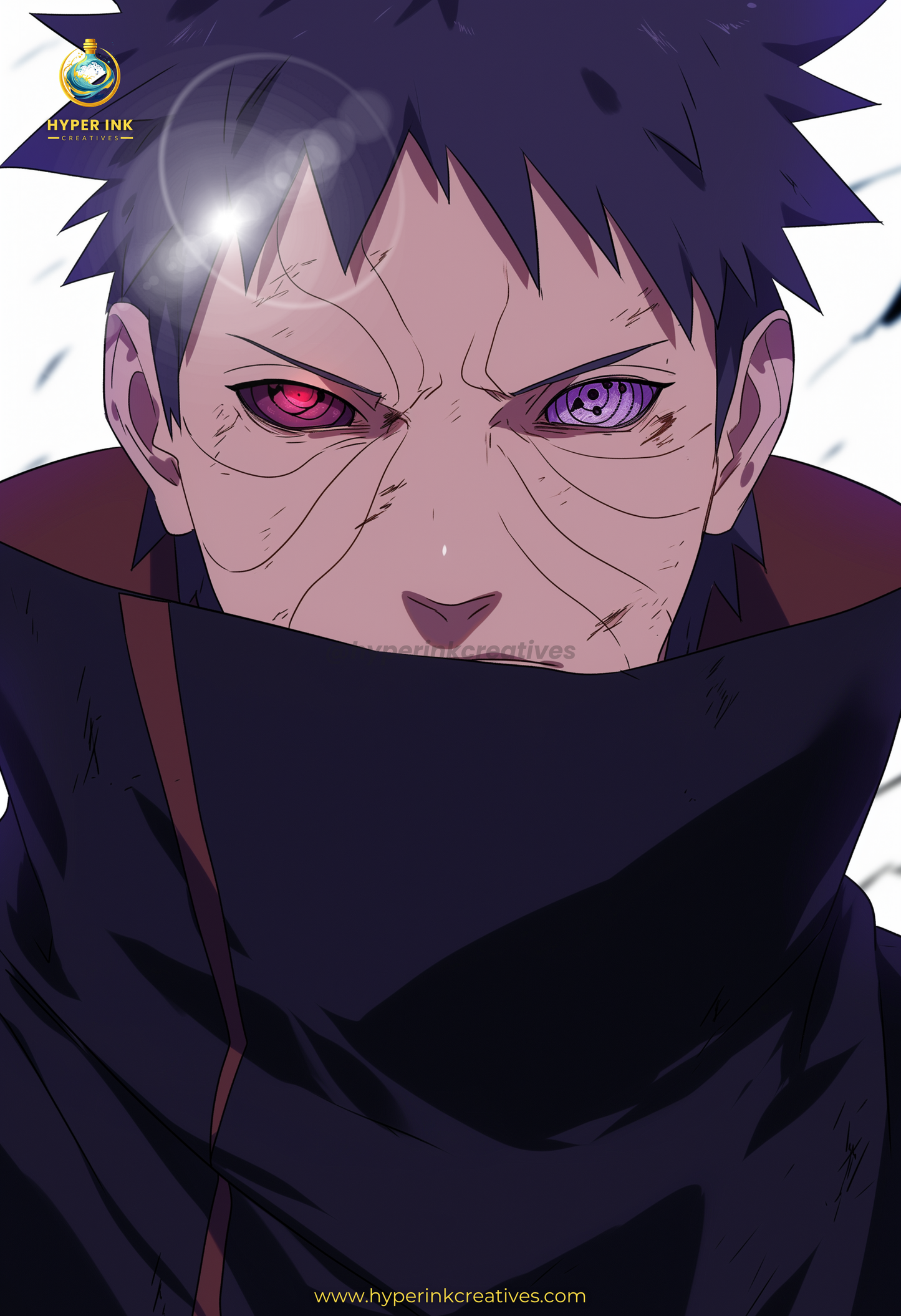 Shinobi's Legacy Series - 001 (Obito-Inspired)| Premium Anime Metal Print — For True Collectors
