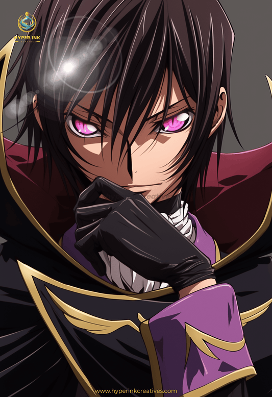 Rebellion’s Crown Series - 002 (Lelouch-Inspired) | Premium Anime Metal Print — For True Collectors