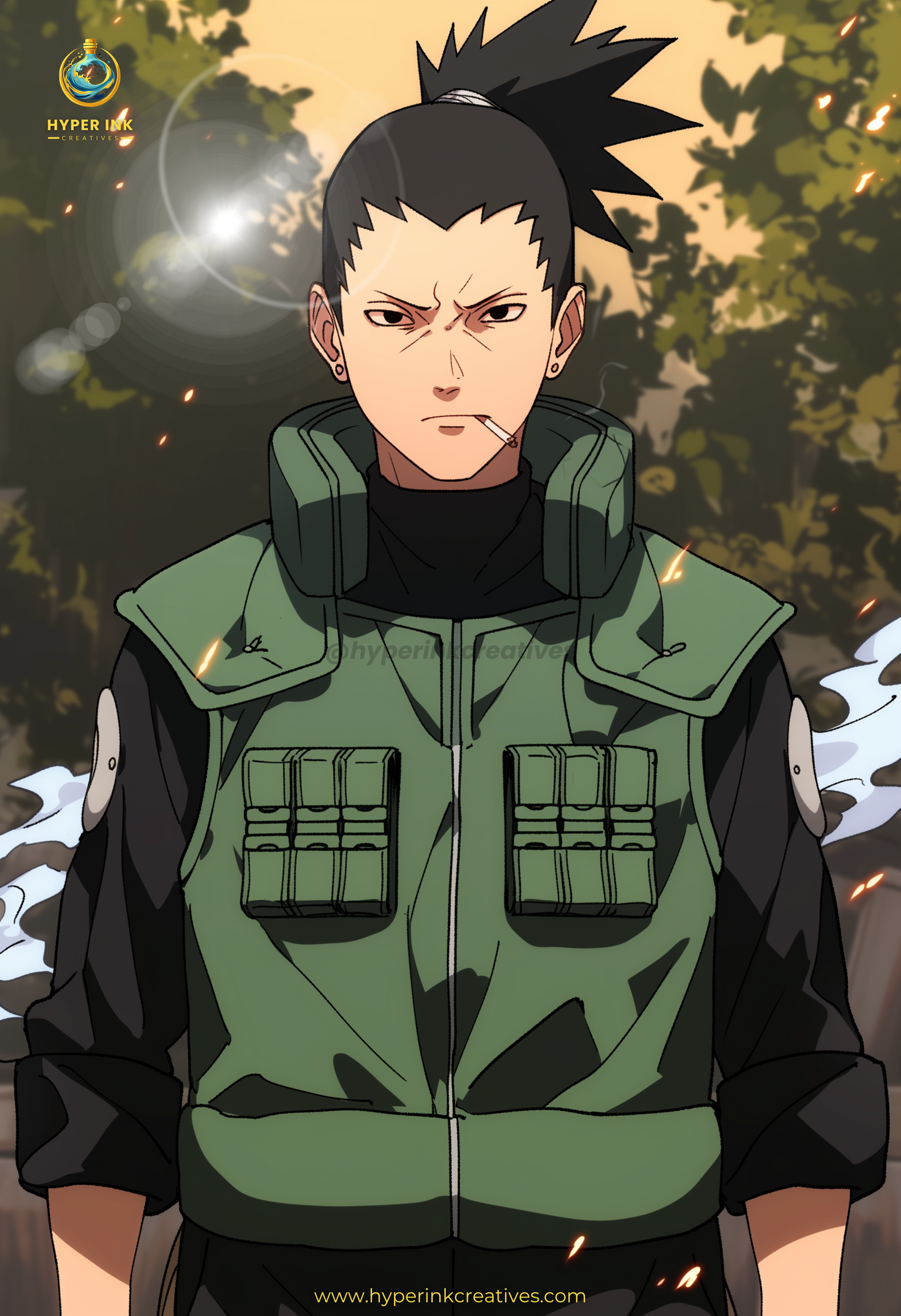 Shinobi's Legacy Series - 001 (Shikamaru-Inspired)| Premium Anime Metal Print — For True Collectors