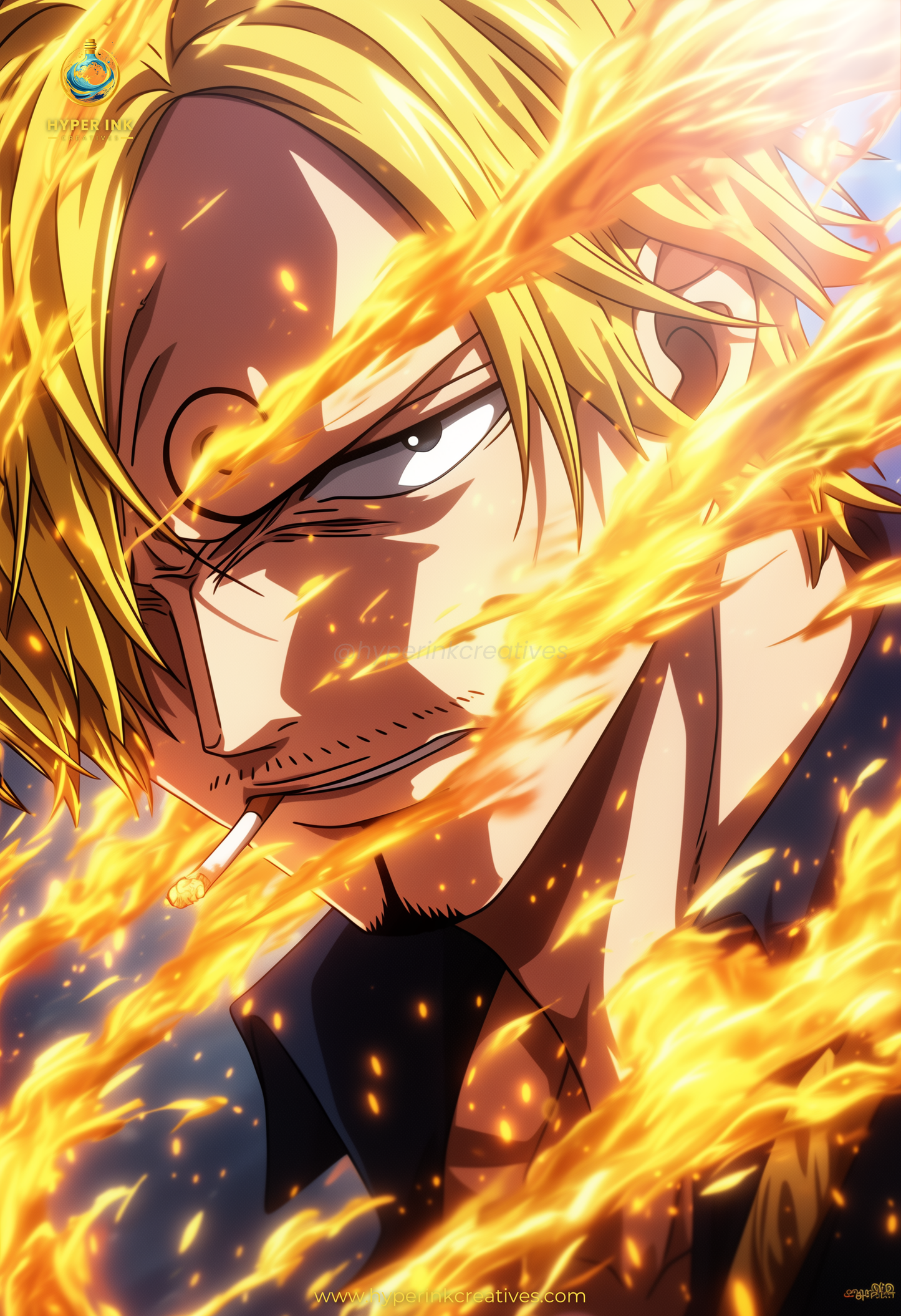 Pirate King Series - 002 (Sanji-Inspired)| Premium Anime Metal Print — For True Collectors