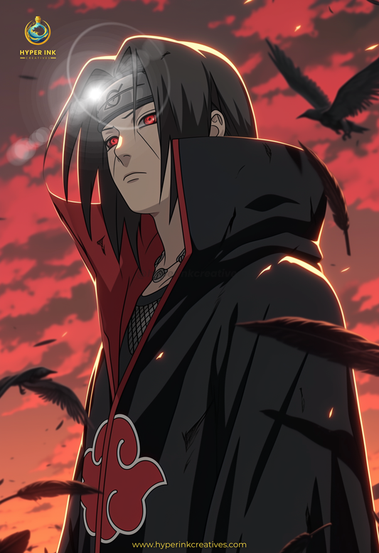 Shinobi's Legacy Series - 001 (Itachi-Inspired)| Premium Anime Metal Print — For True Collectors