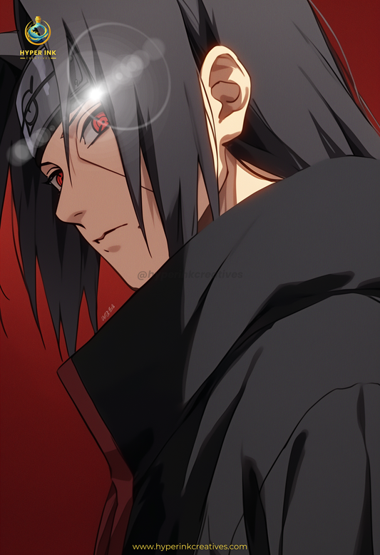 Shinobi's Legacy Series - 002 (Itachi-Inspired)| Premium Anime Metal Print — For True Collectors