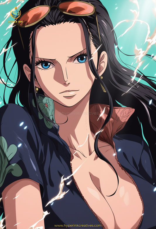 Pirate King Series - 001 (Robin-Inspired)| Premium Anime Metal Print — For True Collectors