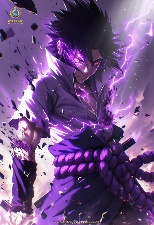 Shinobi's Legacy Series - 002 (Sasuke-Inspired)| Premium Anime Metal Print — For True Collectors