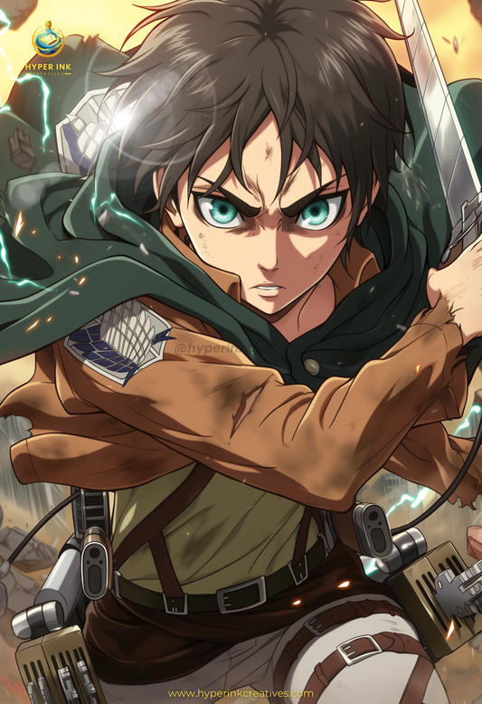 Walls of Freedom Series - 001 (Eren-Inspired)| Premium Anime Metal Print — For True Collectors