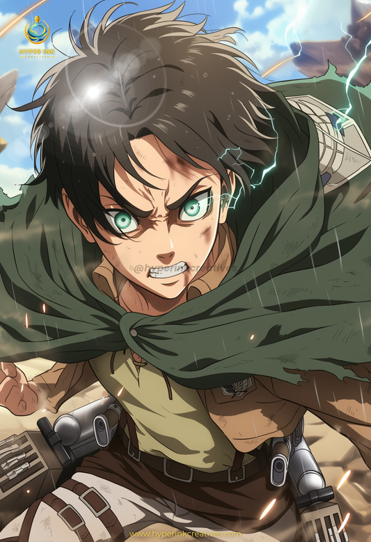 Walls of Freedom Series - 002 (Eren-Inspired)| Premium Anime Metal Print — For True Collectors