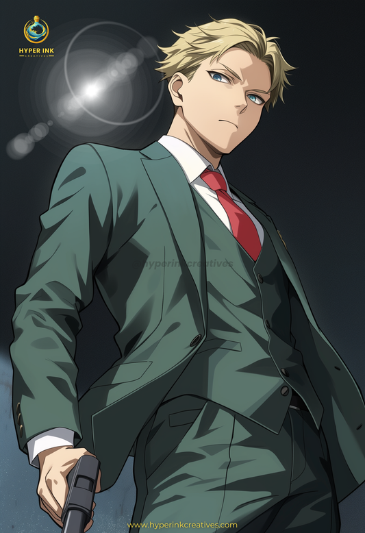 Secret Mission Series - 001 (Loid-Inspired) | Premium Anime Metal Print — For True Collectors