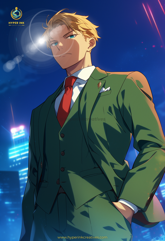 Secret Mission Series - 002 (Loid-Inspired) | Premium Anime Metal Print — For True Collectors