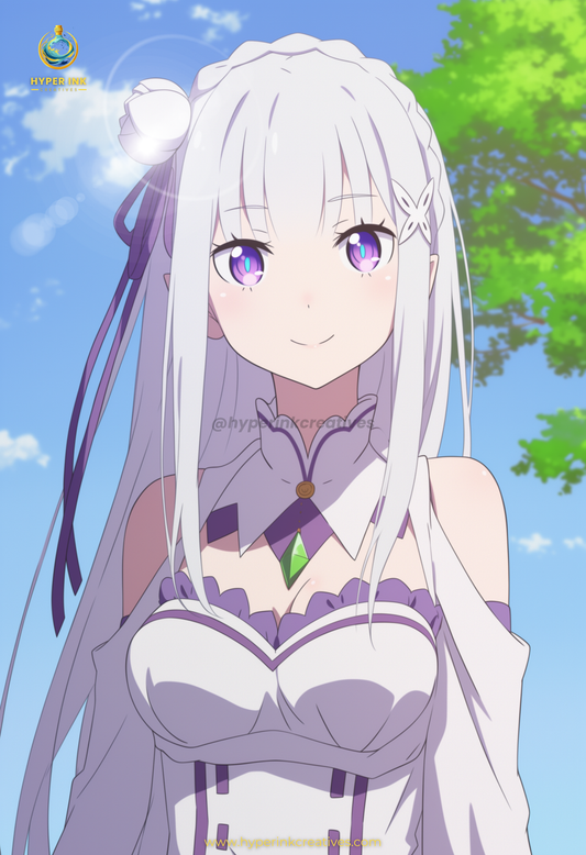 Cycle of Fate Series  - 002 (Emilia-Inspired)| Premium Anime Metal Print — For True Collectors