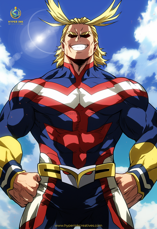 Symbol of Hope Series - 002 (All Might-Inspired) | Premium Anime Metal Print — For True Collectors