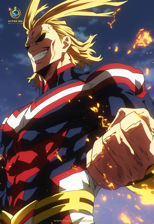 Symbol of Hope Series - 003 (All Might-Inspired) | Premium Anime Metal Print — For True Collectors