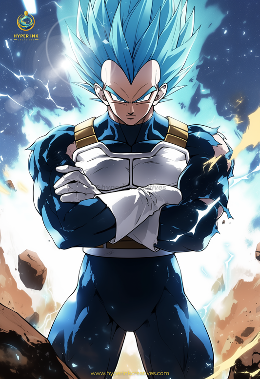 Super Force Series - 002 (Vegeta-Inspired) | Premium Anime Metal Print — For True Collectors