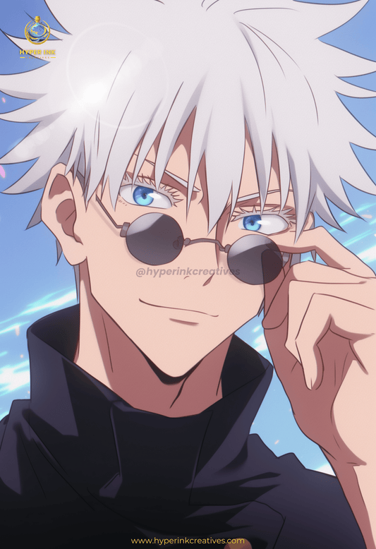 Cursed Real Series - 001 (Gojo-Inspired) | Premium Anime Metal Print — For True Collectors