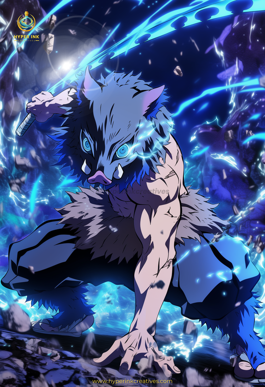 Demon's End Series - Infinity Collection - 003 (Inosuke-Inspired) | Premium Anime Metal Print — For True Collectors