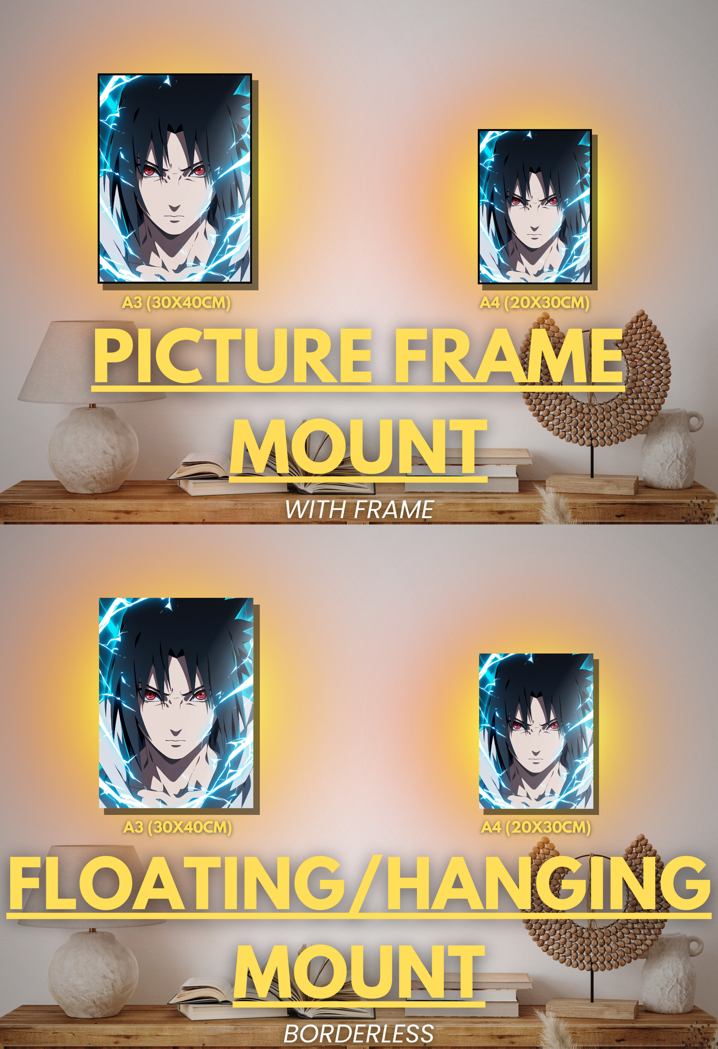 004 (Sasuke - Inspired)| Premium Anime Metal Print — For True Collectors