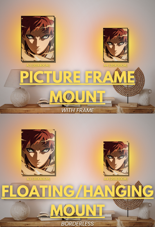 001 (Gaara - Inspired)| Premium Anime Metal Print — For True Collectors