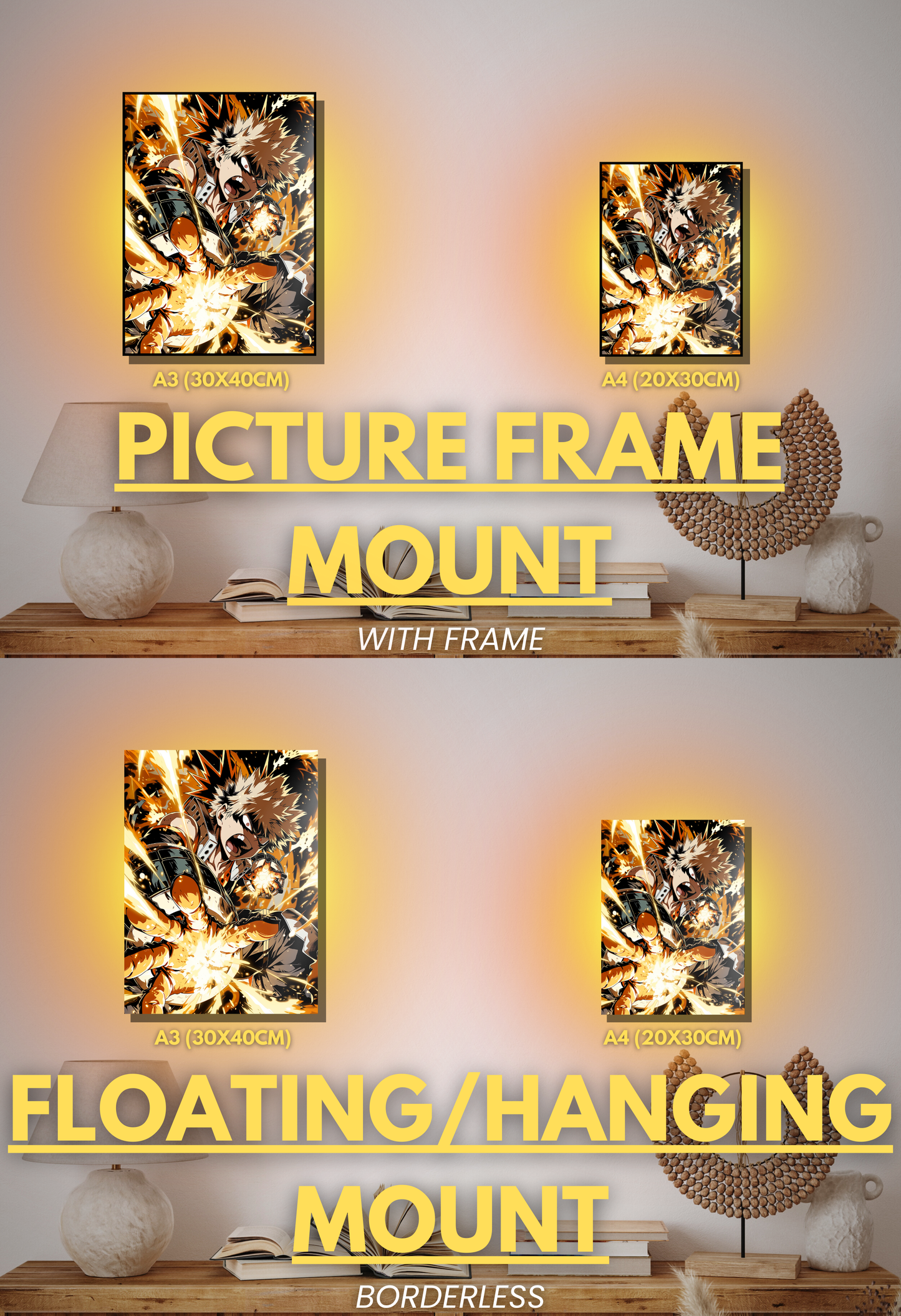 001 (Bakugo - Inspired)| Premium Anime Metal Print — For True Collectors