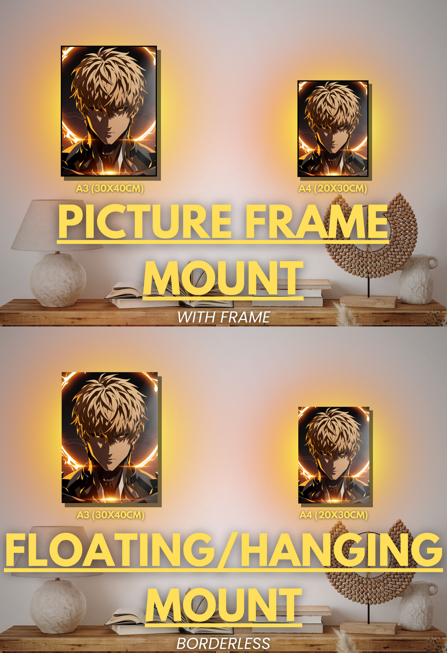 002 (Genos - Inspired)| Premium Anime Metal Print — For True Collectors