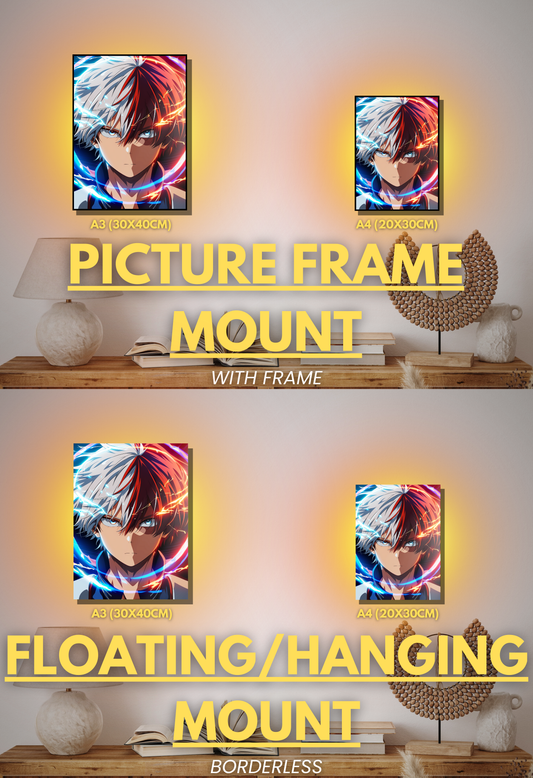 002 (Todoroki - Inspired)| Premium Anime Metal Print — For True Collectors