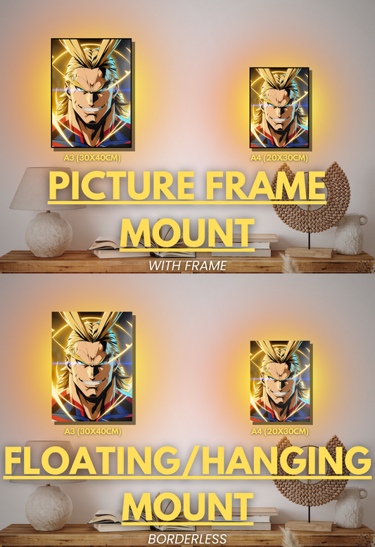 004 (All Might - Inspired)| Premium Anime Metal Print — For True Collectors