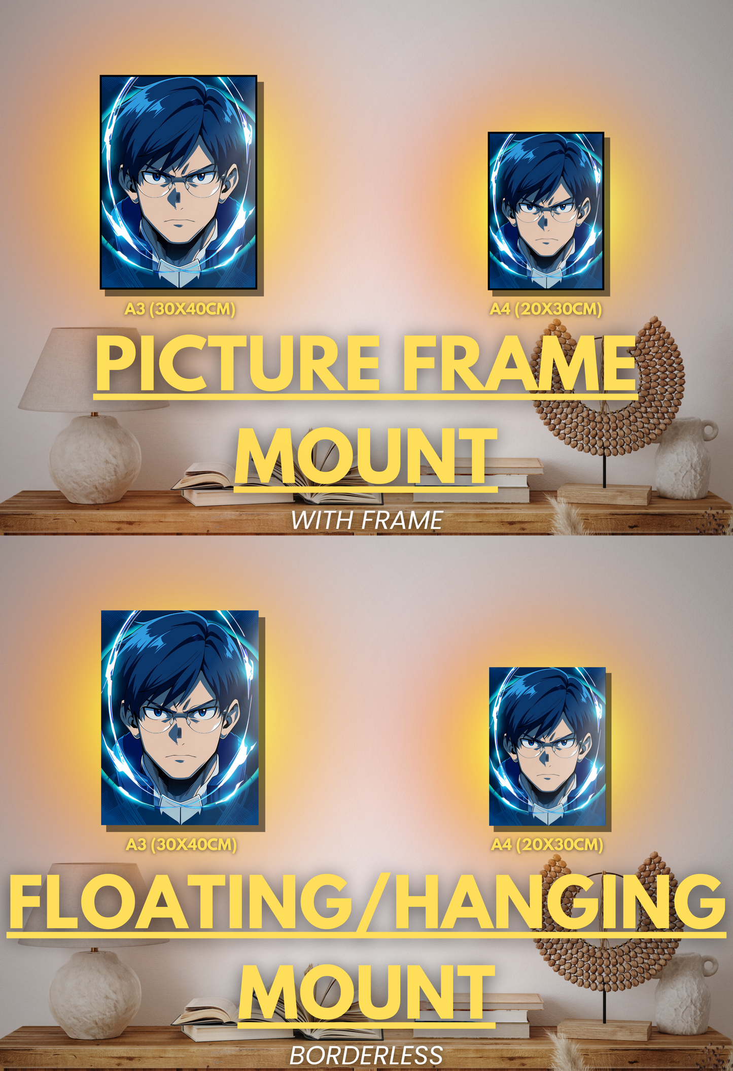 001 (Tenya Iida - Inspired)| Premium Anime Metal Print — For True Collectors