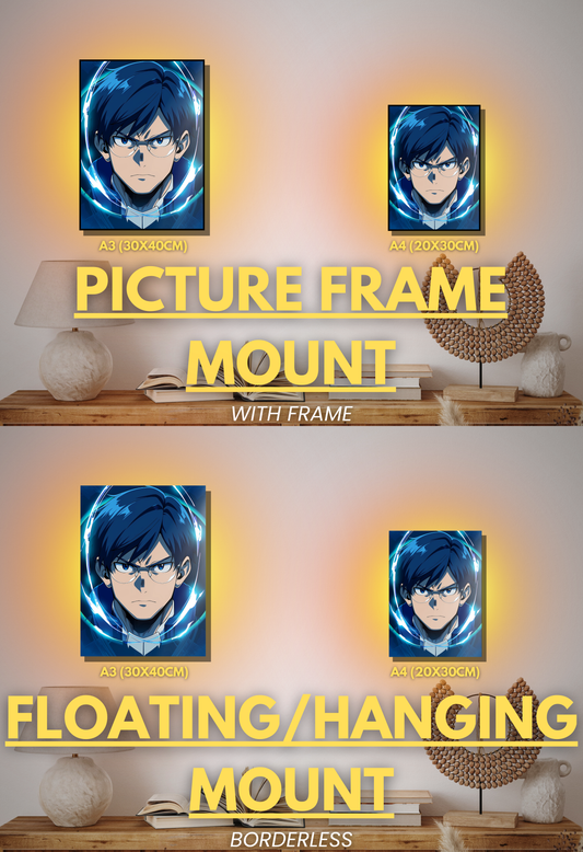 001 (Tenya Iida - Inspired)| Premium Anime Metal Print — For True Collectors
