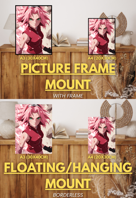 Shinobi's Legacy Series - 001 (Sakura-Inspired)| Premium Anime Metal Print — For True Collectors