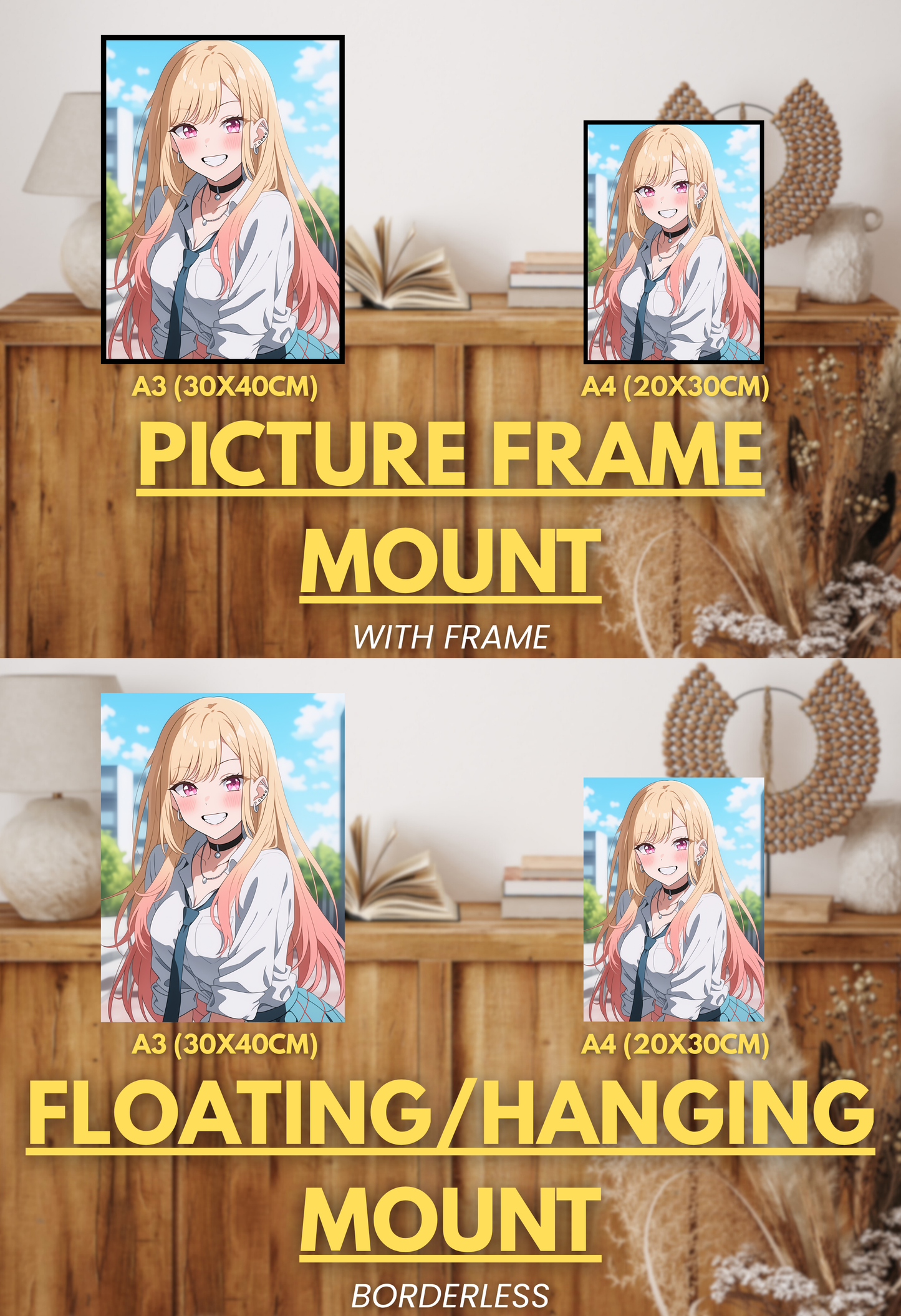 Shining Hearts Series - 001 (Marin-Inspired) | Premium Anime Metal Print — For True Collectors