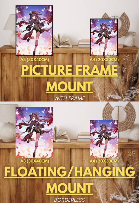 Realms of Teyvat Series - 002 (Hu Tao-Inspired)| Premium Anime Metal Print — For True Collectors
