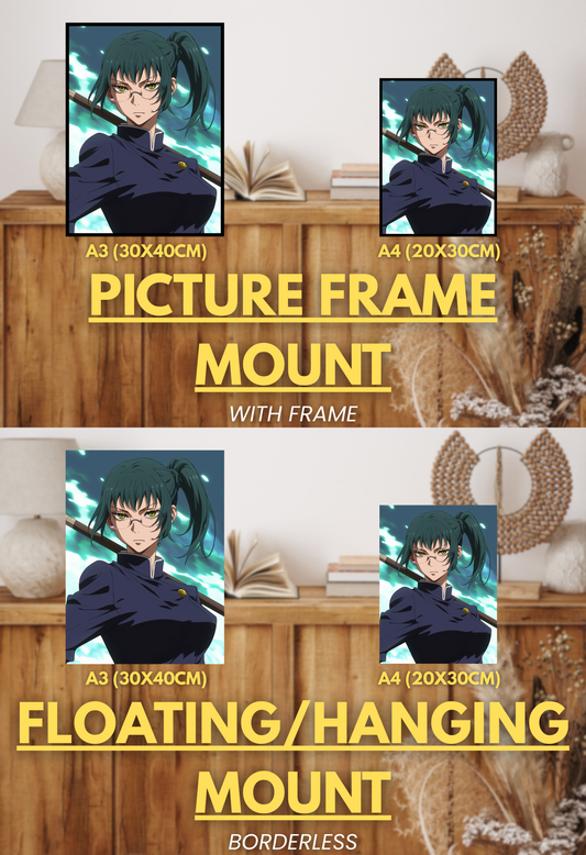 Cursed Real Series - 001 (Maki-Inspired) | Premium Anime Metal Print — For True Collectors