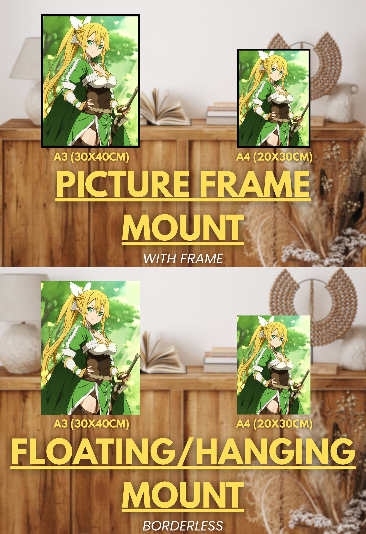 Digital Odyssey Series - 001 (Leafa-Inspired)| Premium Anime Metal Print — For True Collectors
