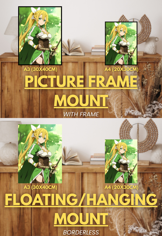 Digital Odyssey Series - 001 (Leafa-Inspired)| Premium Anime Metal Print — For True Collectors