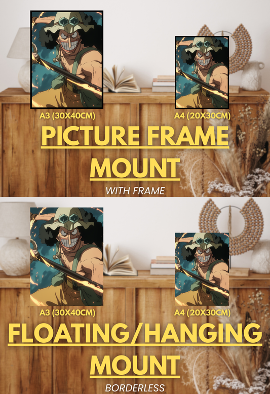 Pirate King Series - 001 (Usopp-Inspired)| Premium Anime Metal Print — For True Collectors