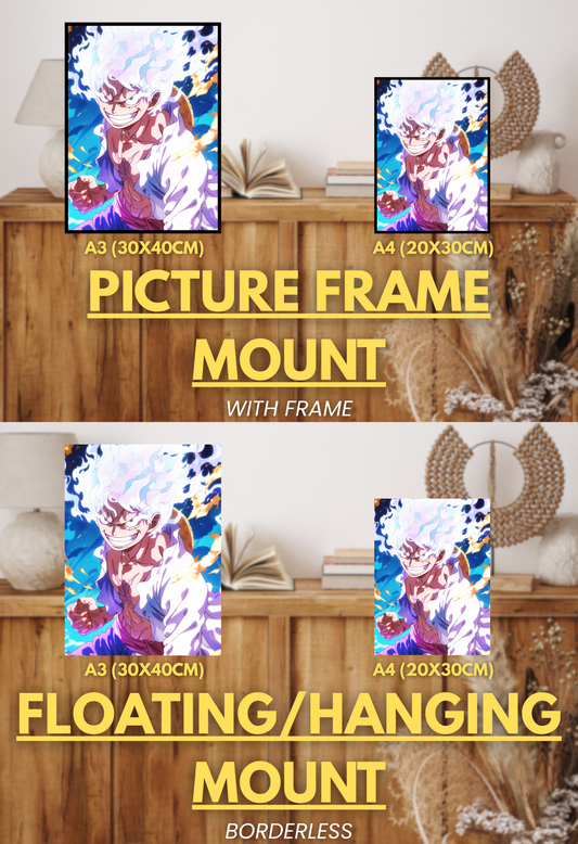 Pirate King Series - 003 (Luffy Gear 5-Inspired)| Premium Anime Metal Print — For True Collectors